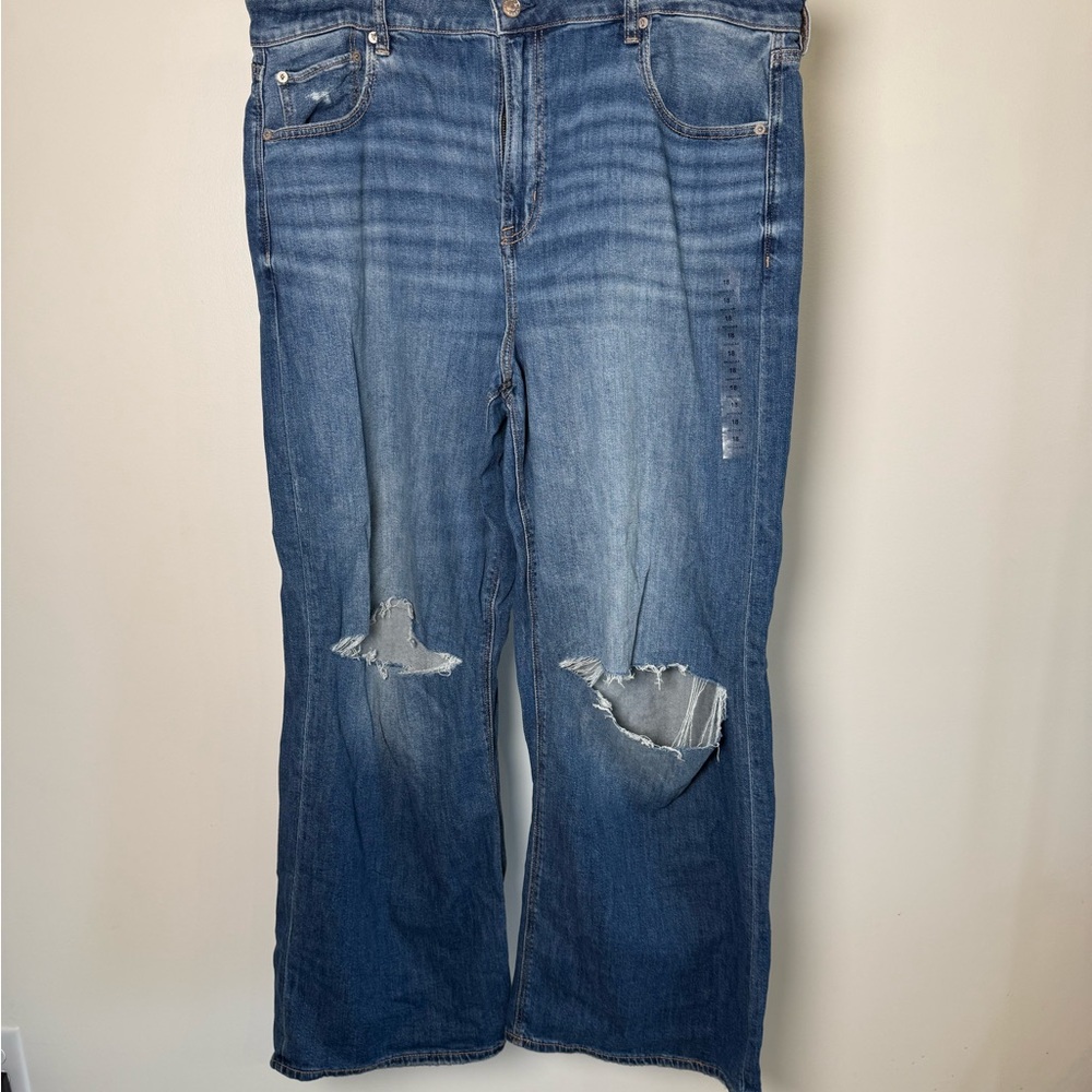 Distressed Blue Jeans